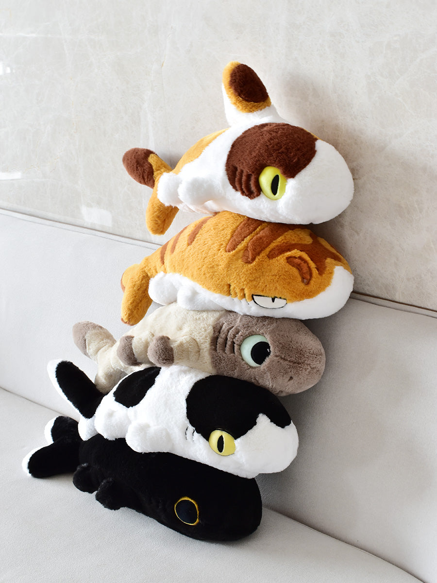 SharKitty Plush Toy - Cute Stuffed Animal Pillow, Doll Gift for Kids & Collectors