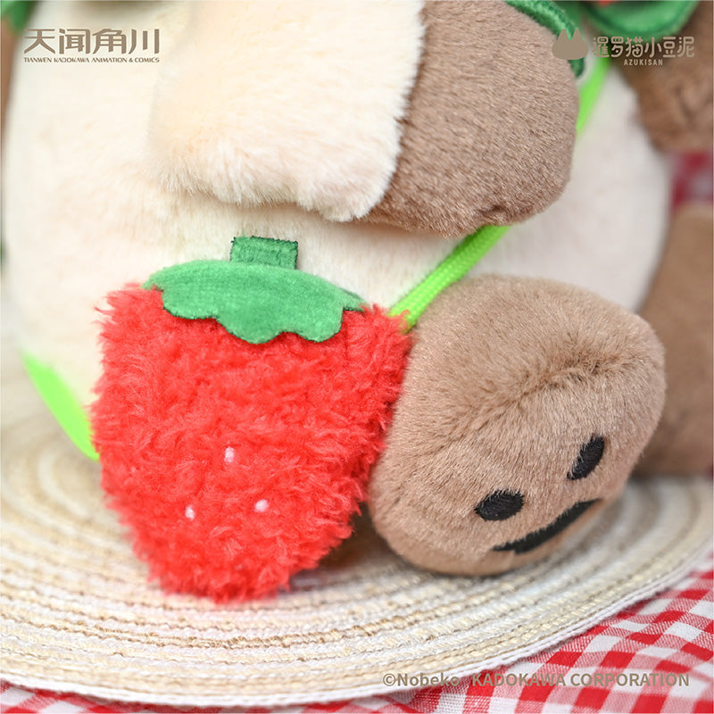 Azukisan Siamese Cat - Fruity Series Plush Doll - Red Strawberry Dou