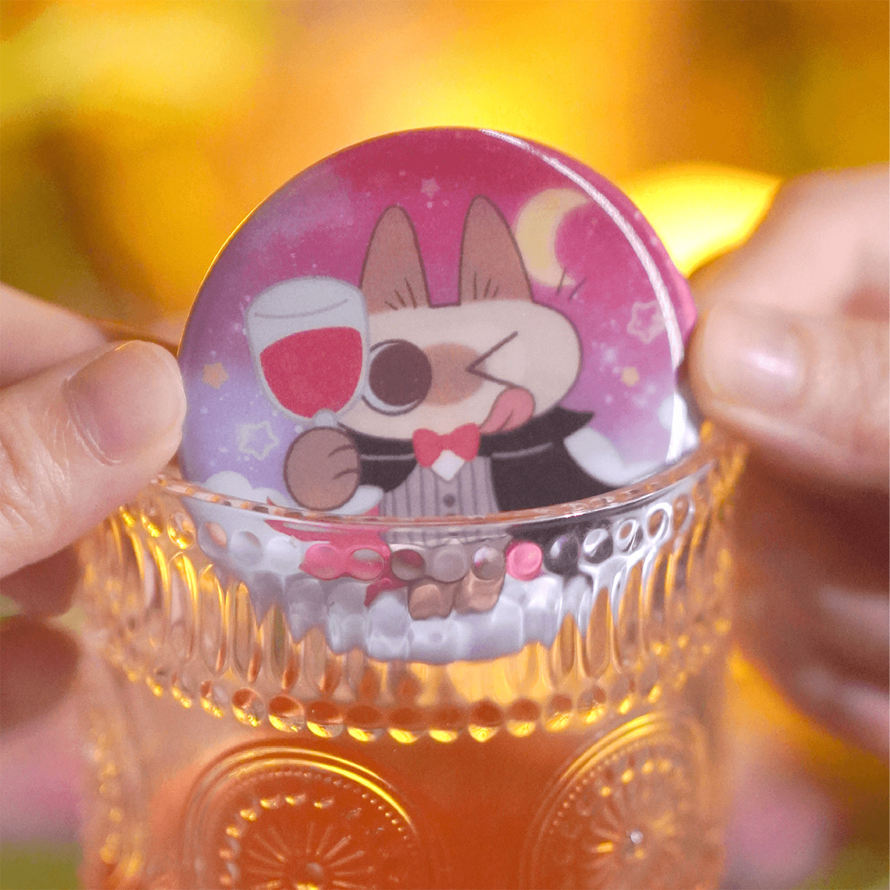Azukisan Siamese Cat - Dou's Magic Isn't Very Effective Series Lenticular Badge Blind Box