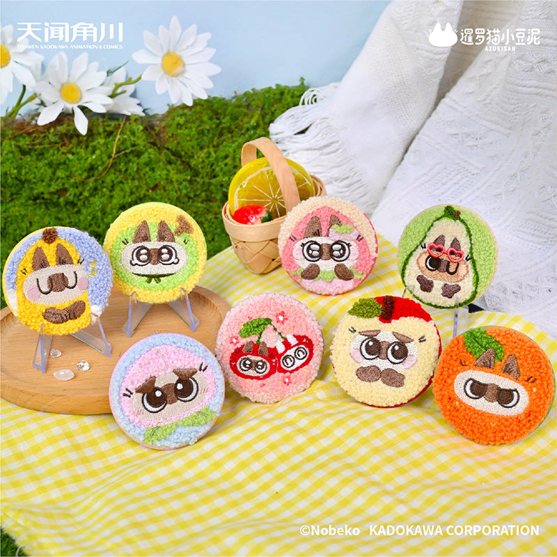 Azukisan Siamese Cat - Fruity Series Plush Embroidered Badge Blind Box