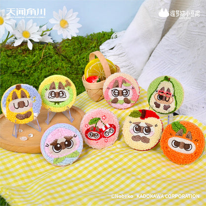 Azukisan Siamese Cat - Fruity Series Plush Embroidered Badge Blind Box
