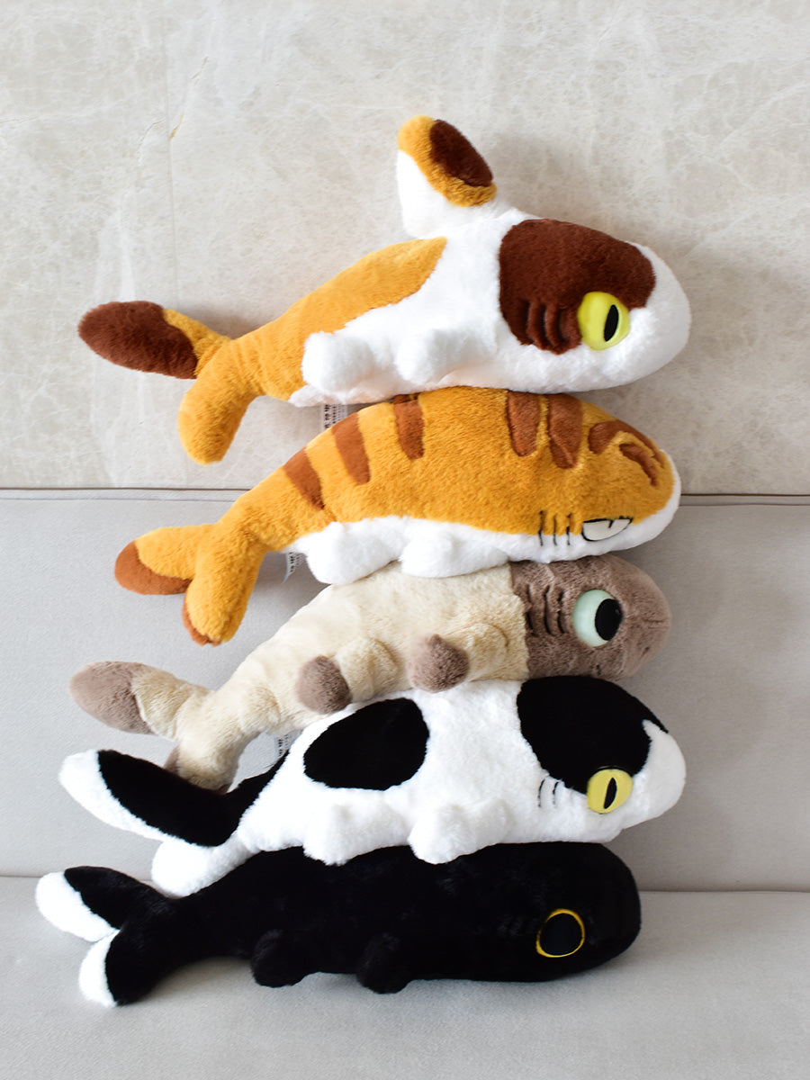 SharKitty Plush Toy - Cute Stuffed Animal Pillow, Doll Gift for Kids & Collectors