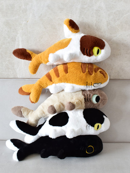 SharKitty Plush Toy - Cute Stuffed Animal Pillow, Doll Gift for Kids & Collectors