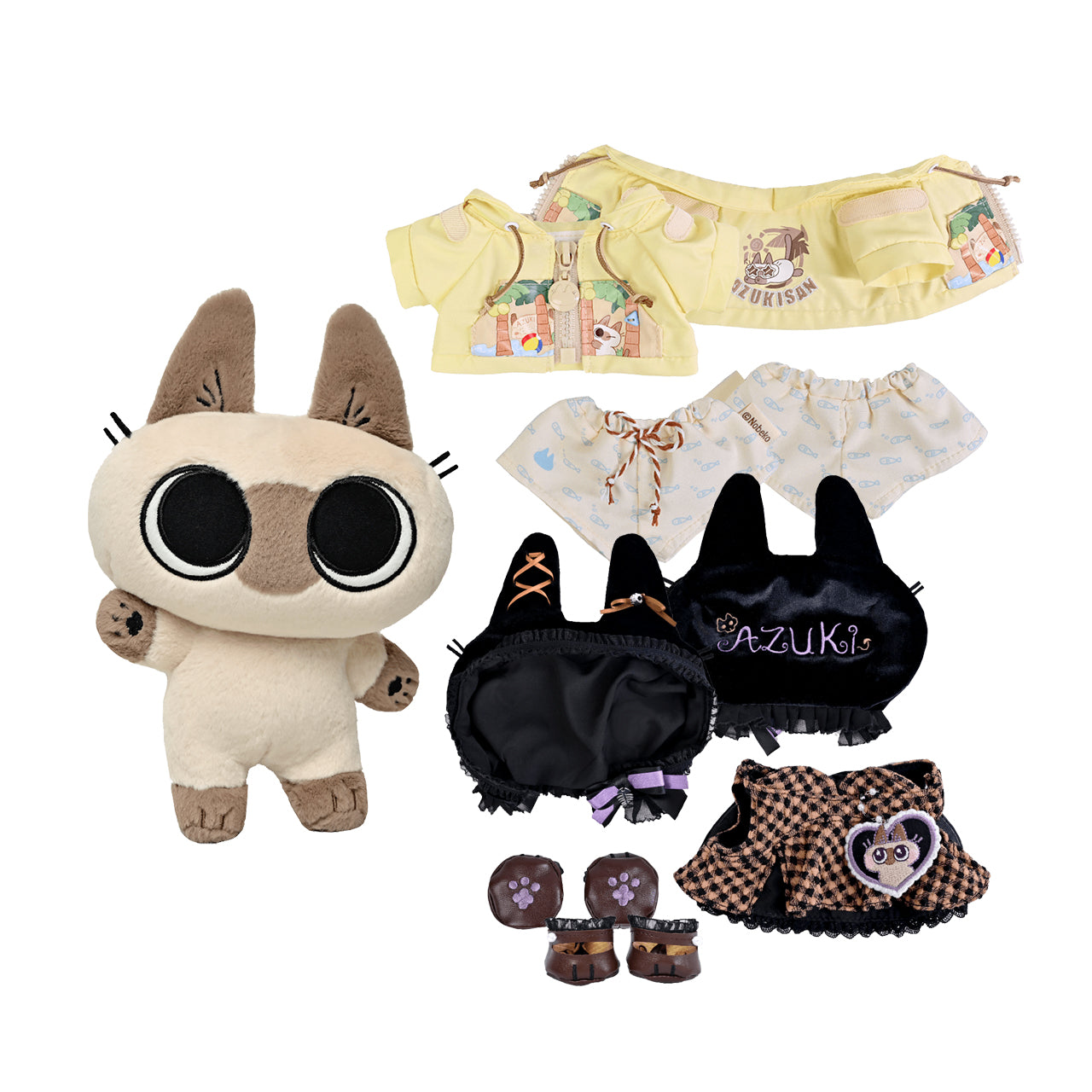 Azukisan Siamese Cat - Cotton Doll Series 20cm Cotton Doll