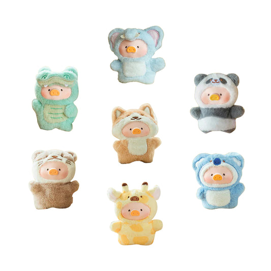 Lulu The Piggy Animal Party Puppet Show PVC Face Plush Keychain Blind Box