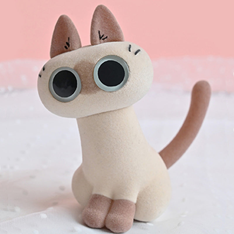 【MYSTERY BOX】- Siamese Cat small bean paste blind box hand-made plush cute day card usually officially authorized by cats around