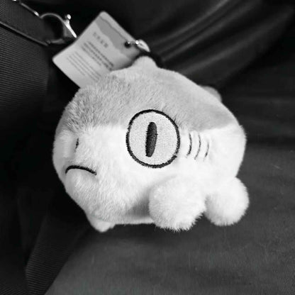Sharkitty Plush Keychain - Grey Shark