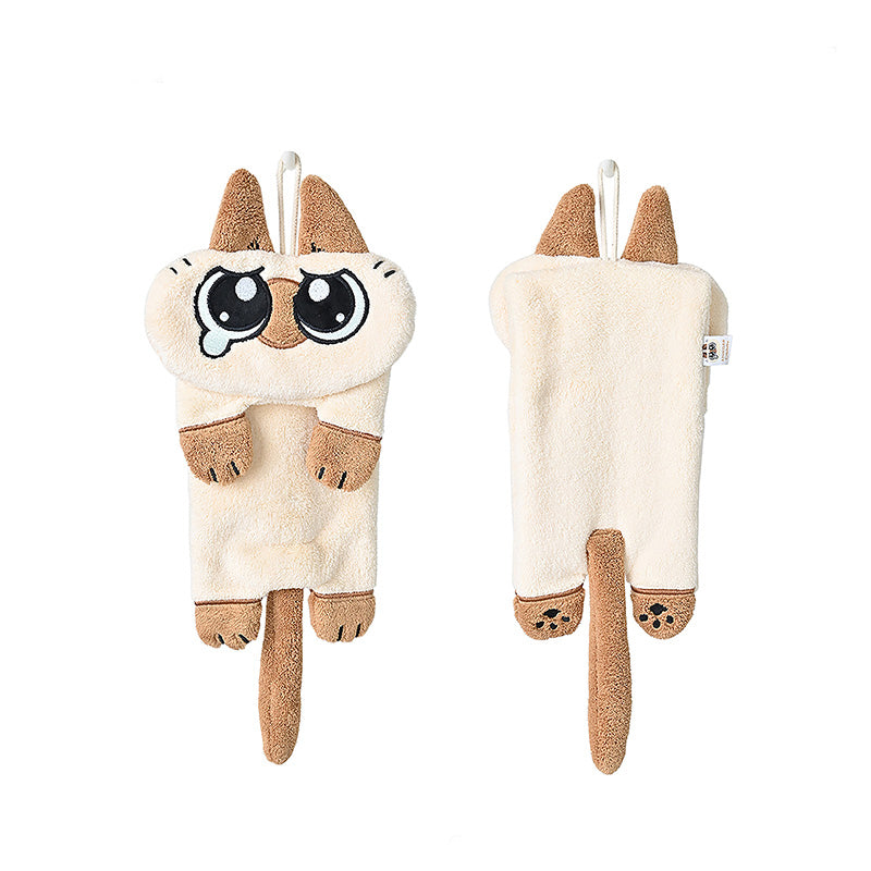 KADOKAWA  Siamese Cat Print Hand Towel