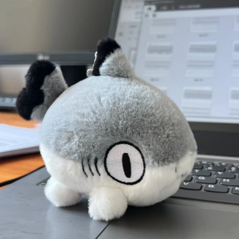 Sharkitty Plush Keychain - Grey Shark