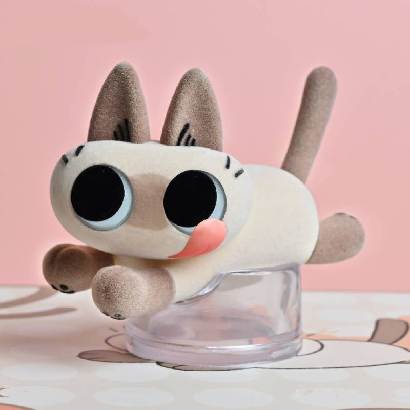 【MYSTERY BOX】- Siamese Cat small bean paste blind box hand-made plush cute day card usually officially authorized by cats around