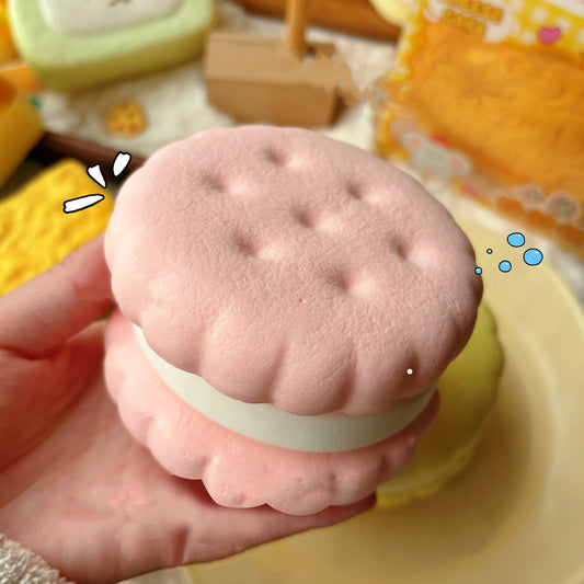 Kawaii Strawberry Cream Cookie Stress Reliever