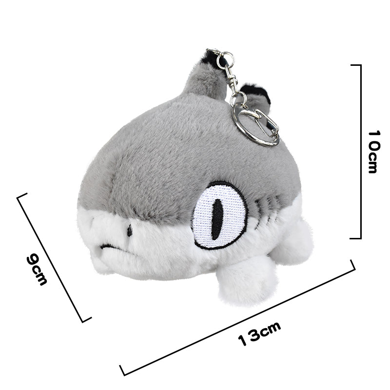 Sharkitty Plush Keychain - Grey Shark