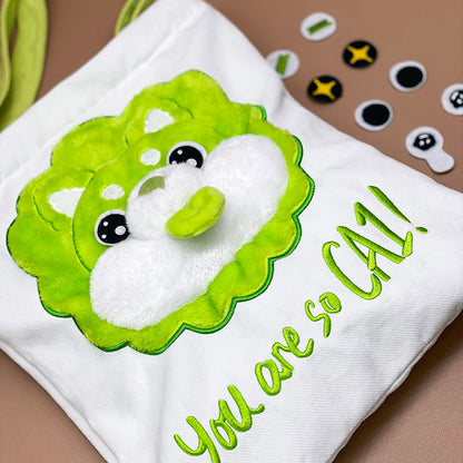 DODOWO Cabbage Dog Canvas Tote Bag
