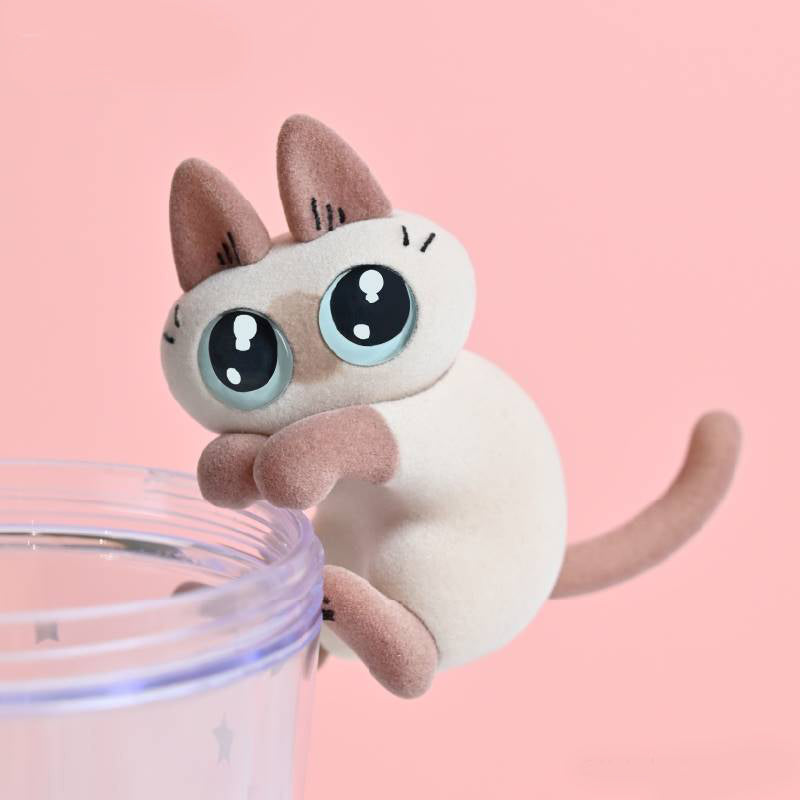 【MYSTERY BOX】- Siamese Cat small bean paste blind box hand-made plush cute day card usually officially authorized by cats around