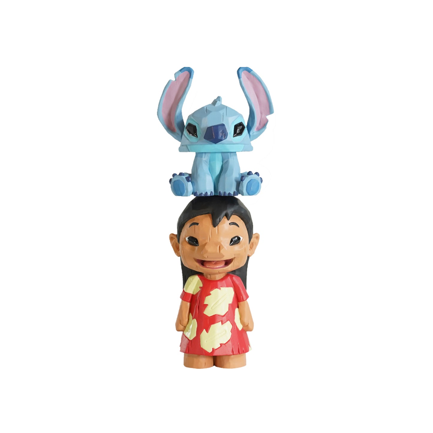 Stitch and Lilo Faux Wood Totem Carving Statue