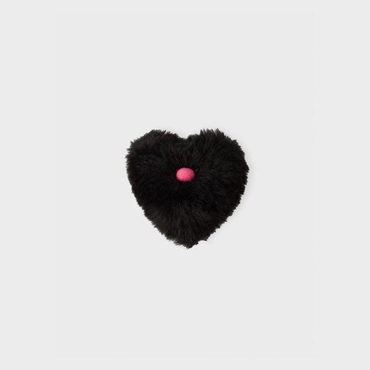 COLLER HEART SHAPED FURRY PLUSH STICON