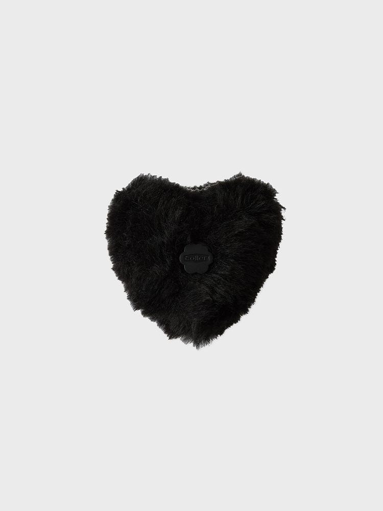 COLLER HEART SHAPED FURRY PLUSH STICON