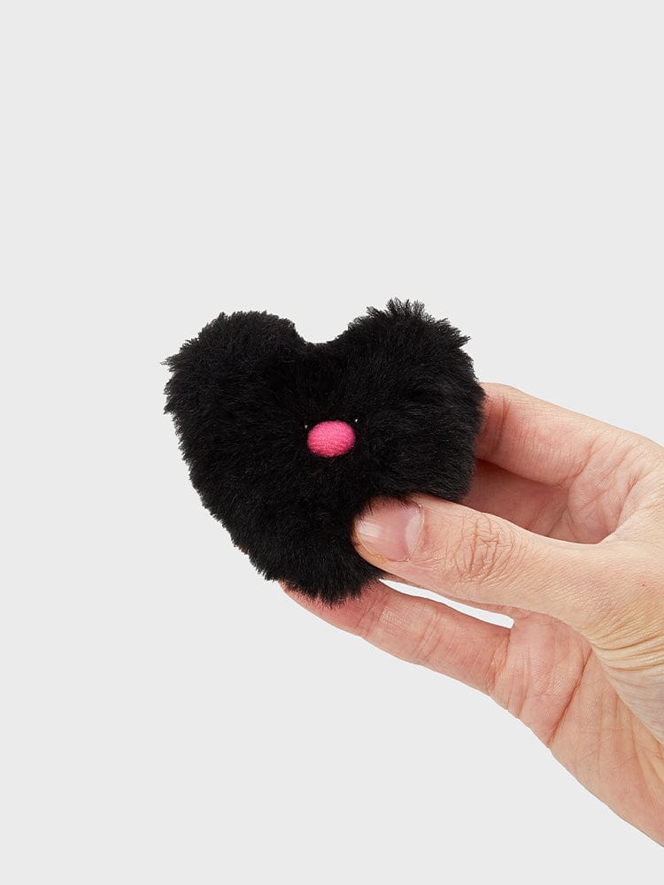 COLLER HEART SHAPED FURRY PLUSH STICON