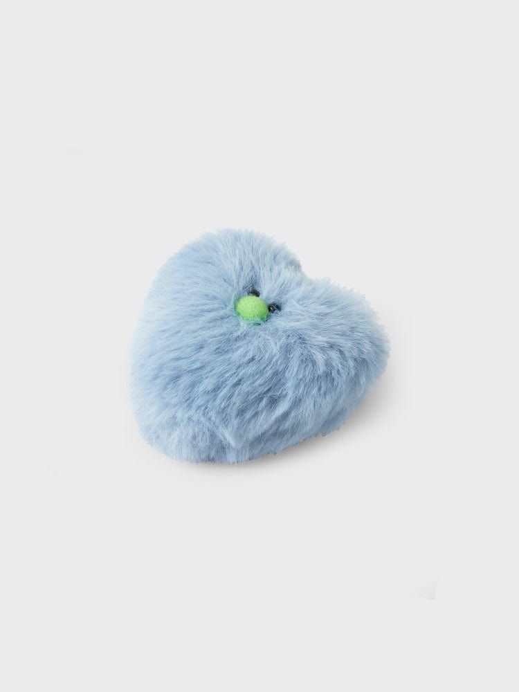 COLLER HEART SHAPED FURRY PLUSH STICON